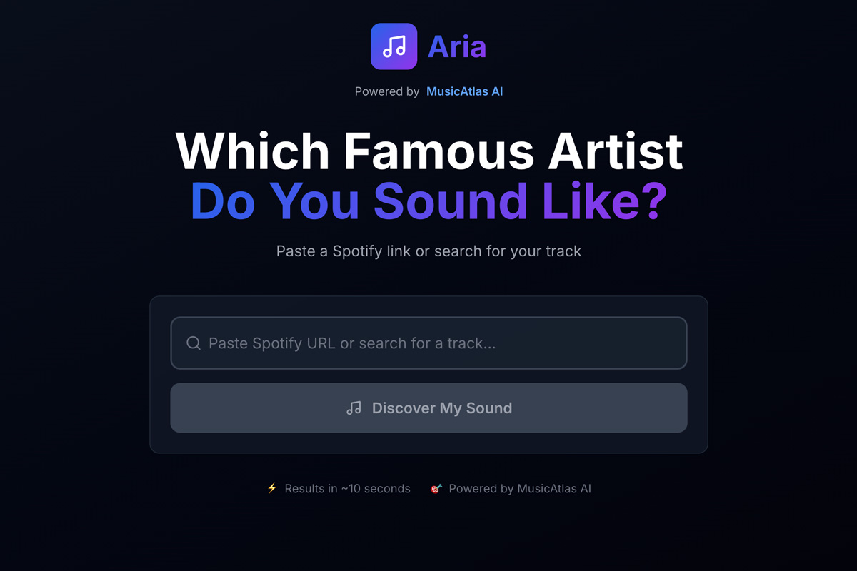 Aria screenshot